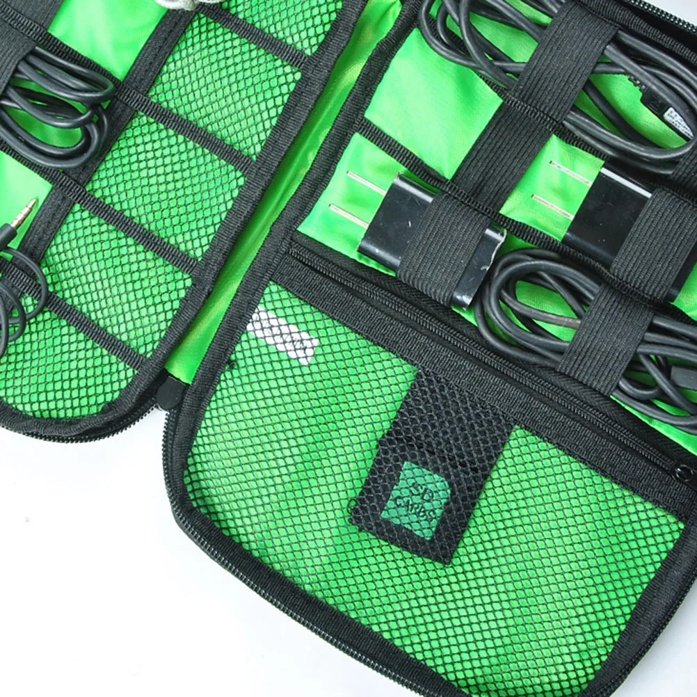 

2 Layer Waterproof Digital Storage Bag USB Cable Organizer Electronics Travel Gadget Case Accessories Pouch Camouflage Green