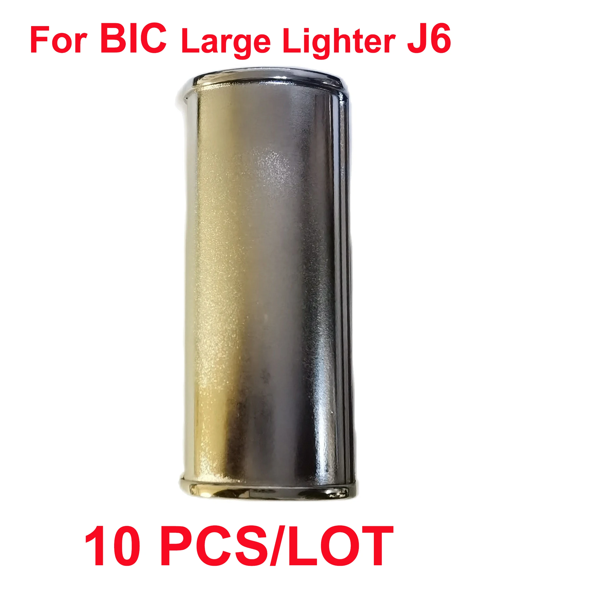 10 Pcs/Set DIY Bright Chrome BIC lighter Holders Big Metal BIC j6 Lighter Case Cover Wrapped Leather Manually Protective Shell