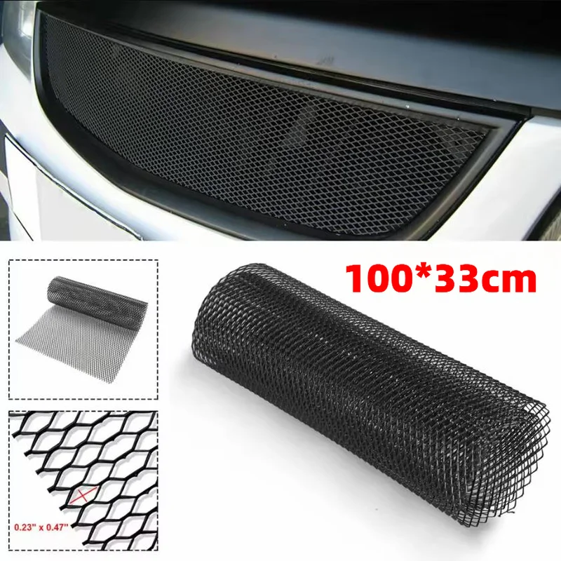 1pc 100*33cm Grill Honeycomb Hexagon Mesh Grille ABS Plastic Spoiler Bumper Vents Universal Hood Vent Racing