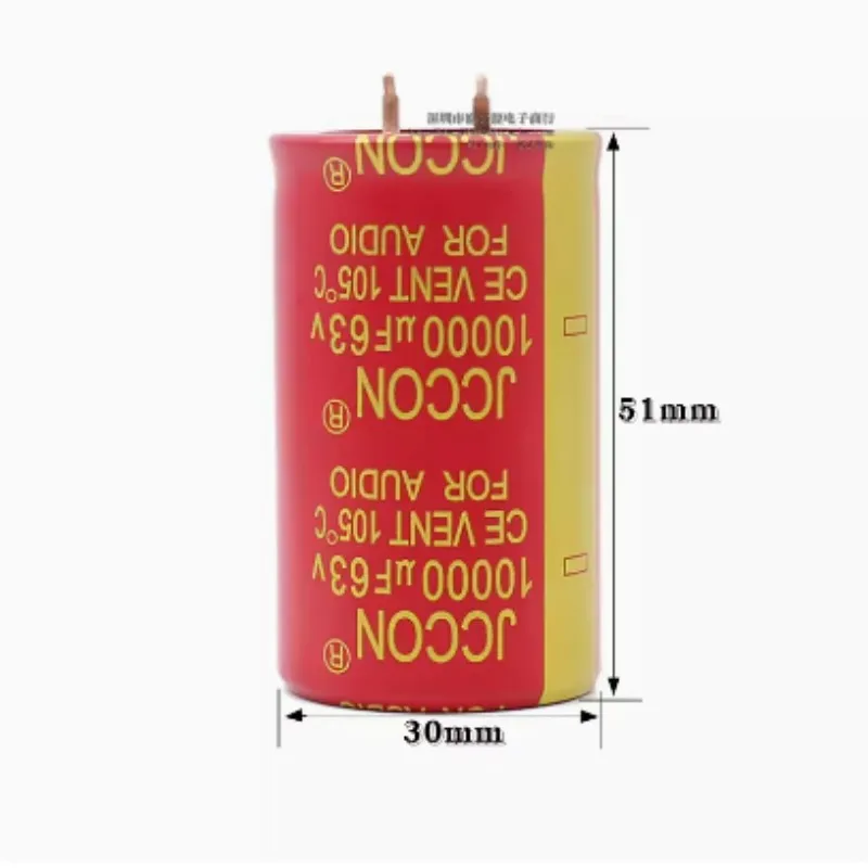 JCCON-condensador electrolítico de audio, amplificador de alta fidelidad, baja ESR, 30x51, 63v10000uf, 10000 uf63v, 1 piezas