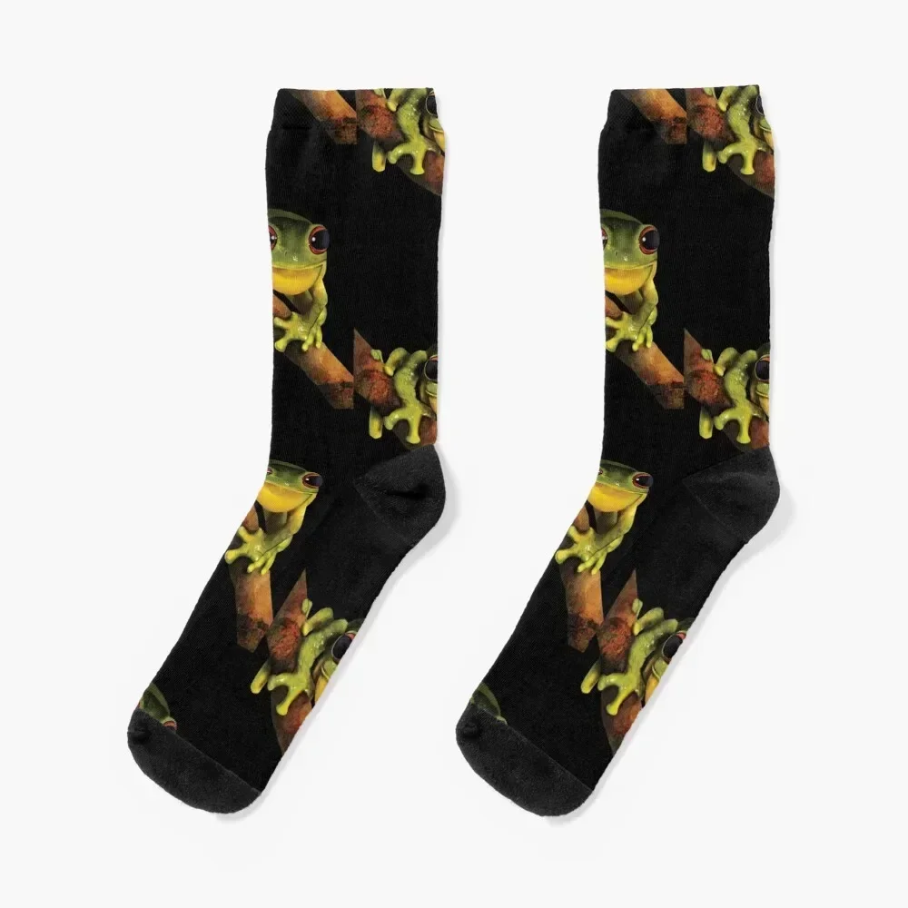 

Red-eyed Tree Frog Socks men cotton high quality christmas stocking Mens Socks Women's