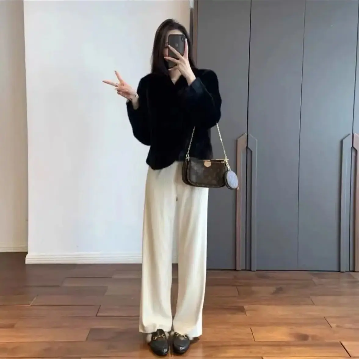 New Winter Faux Fur Coat Femininity Velvet Mink Elegant Chamarras Mujer Loose Fit Cassual Women Jacket Winter Women's Outerwear