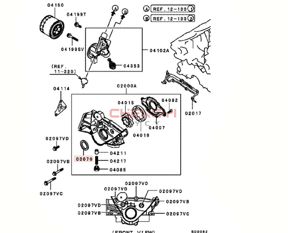 6G72 Engine Crankshaft Front Oil Seal For Mitsubishi Pajero Montero V33W V43W V73W V77W V93W V97W MD120700 MD372249 MD168055