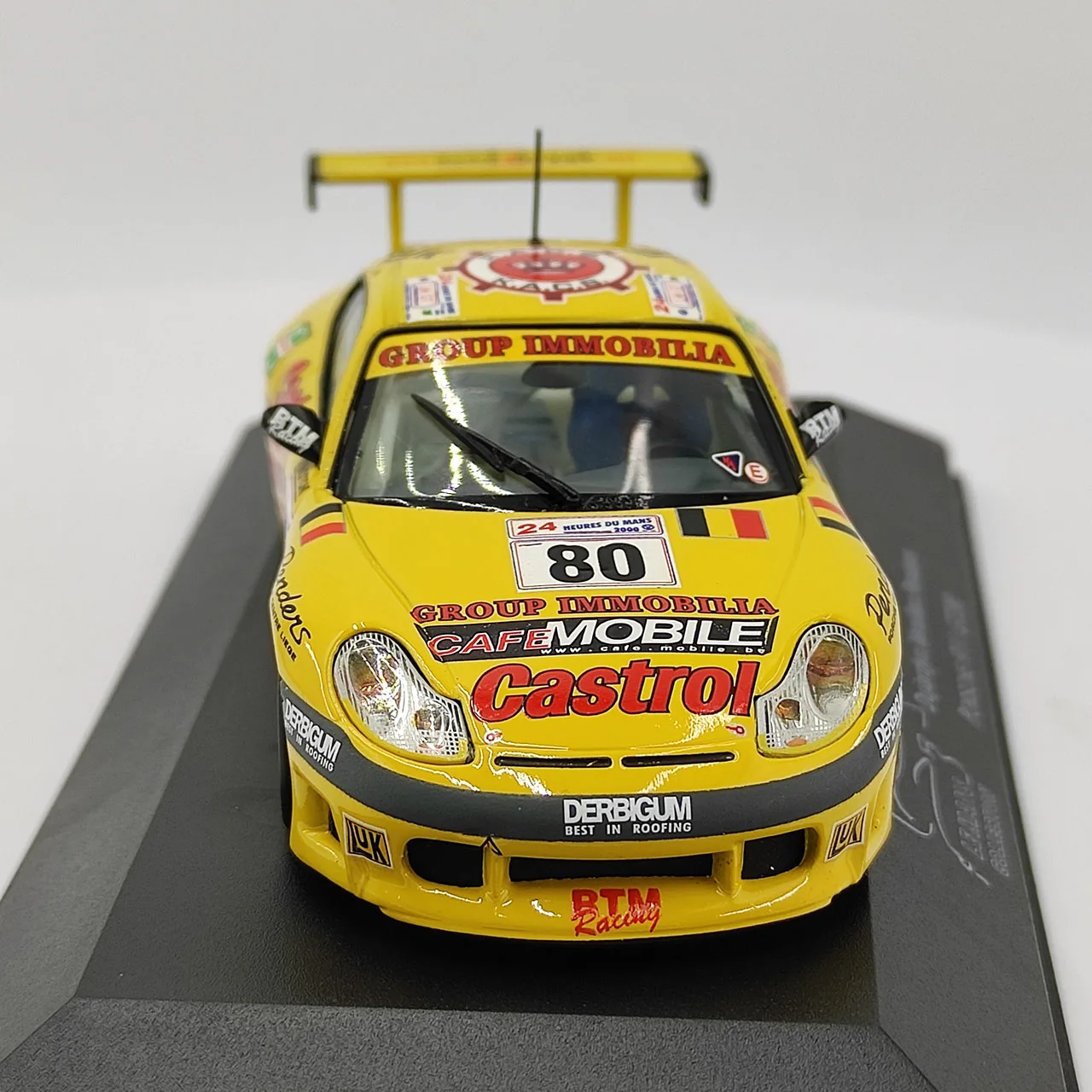 عيب سطح الطلاء دييكاست 1:43 مقياس أونيكس بورش 911 GT3 R نموذج سيارة من سبيكة صفراء لعبة قابلة للجمع هدية تذكارية عرض #5