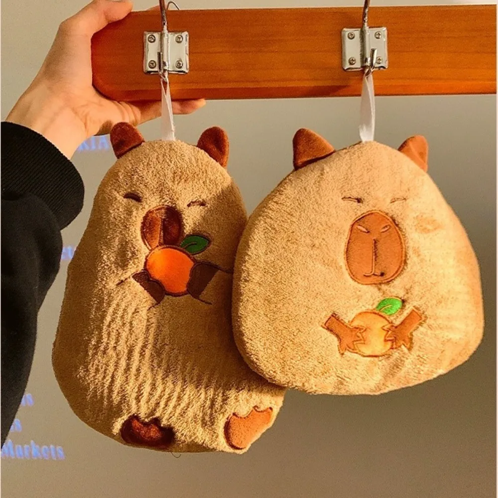 

Cartoon Hand Towel Coral Velvet Capybara Bathroom Kerchief Strong Water Absorption Wall-mounted Absorbent Towel