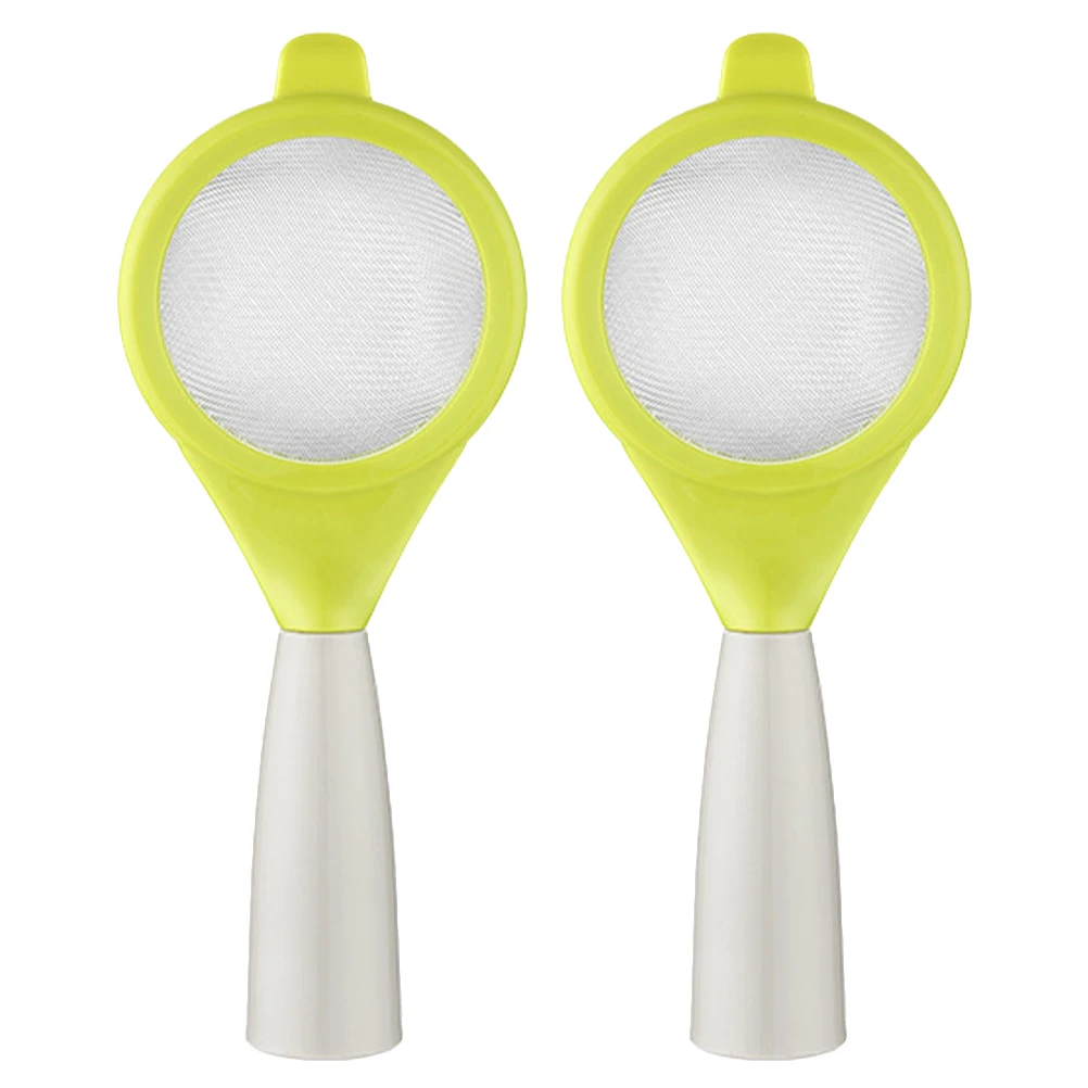 

2Pcs Fine Mesh Strainer Food Sieve Kitchen Tool for Juice Milk Rice Soy Yogurt Filtering Easy Clean Compact Size