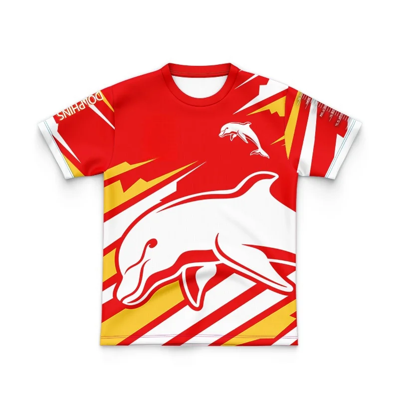 Dolphins 2024 rugby jerseys, home and away/team/training/legion - rugby children's short sleeved jerseys