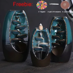 Contains 3 kinds of accessories, left right source return incense craft stove back incense large and small fusion furnace, yoga ornaments home candle Aromathera seat psychotherapy incense stove suitable louse