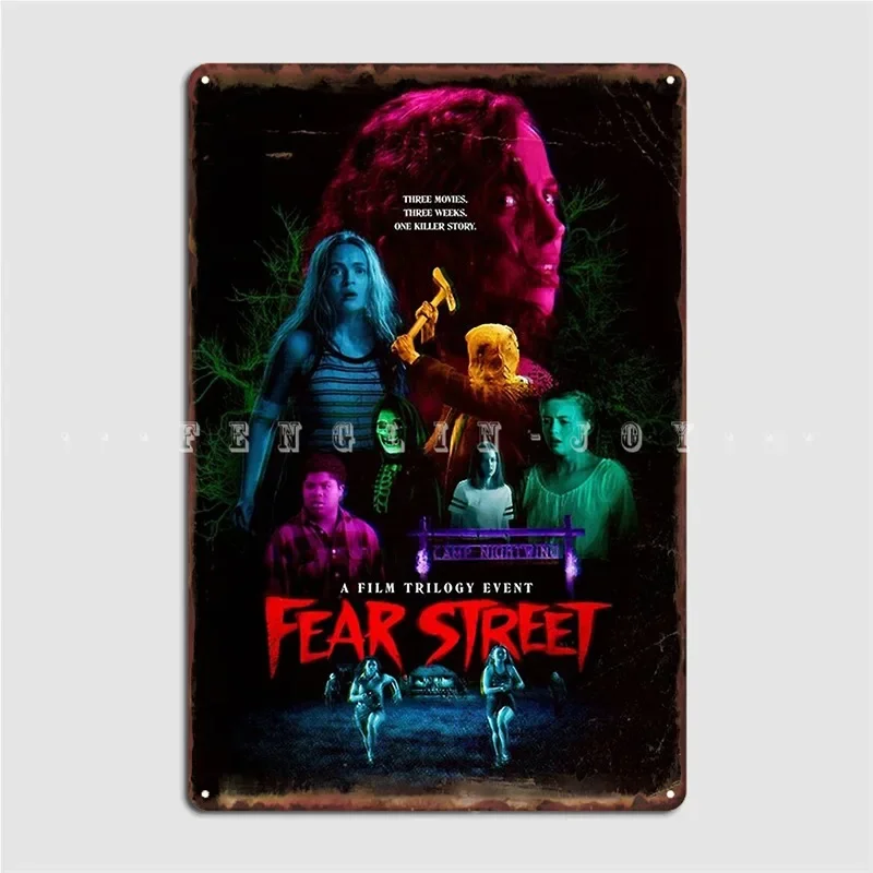 Fear Street Metal Plaque Poster Cinema Living Room Cinema Vintage Wall Decor Tin Sign Posters