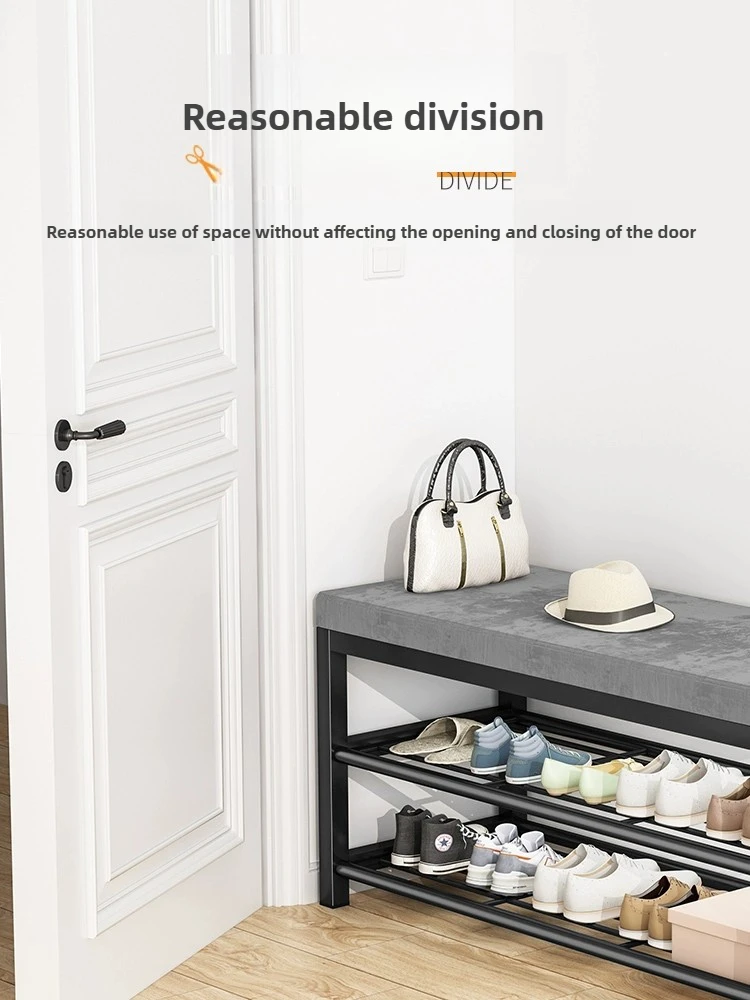 Shoe Changing Stool,Clothing Shelf,Floor To Ceiling Shoe Rack,Hanging Clothes Rack,Integrated Entrance Shoe Cabinet,Bag Rack