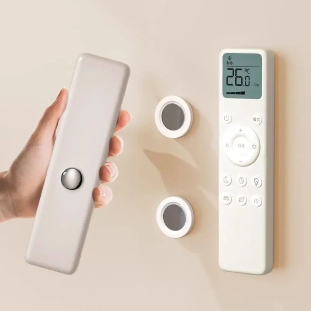 

12pcs Self Adhesive Magnetic Remote Control Rack No Hole Punching Stable Magnetic Paste Hook Dopamine Decorative