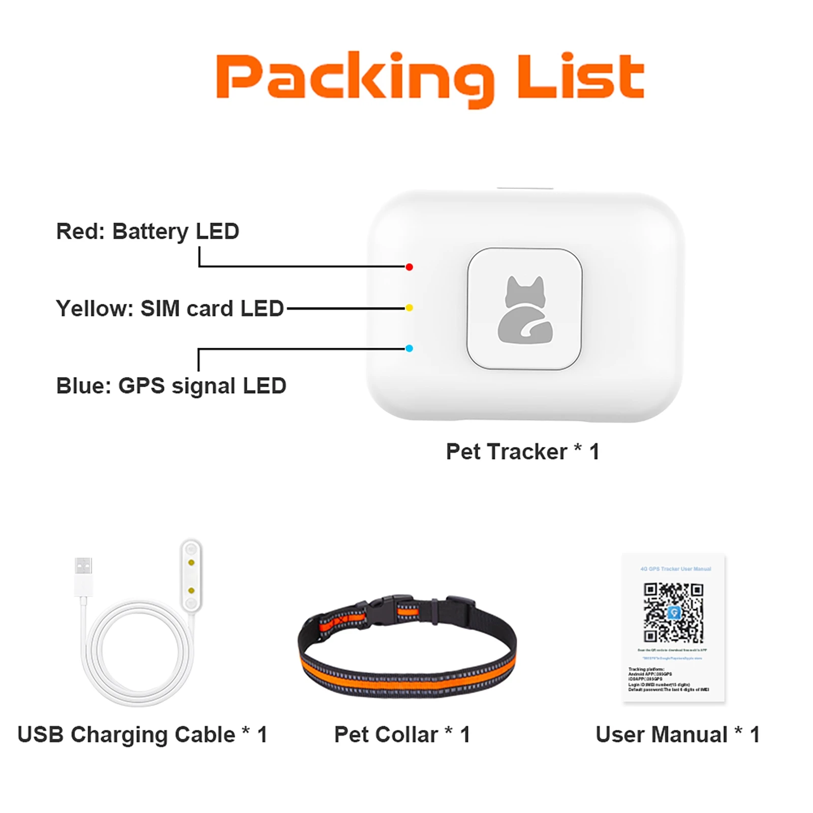GPS huisdierzoeker slimme halsband met kleurrijke LED-flitser IP67 waterdichte huisdier stappenteller calorie gezondheid data monitoring mini tracker