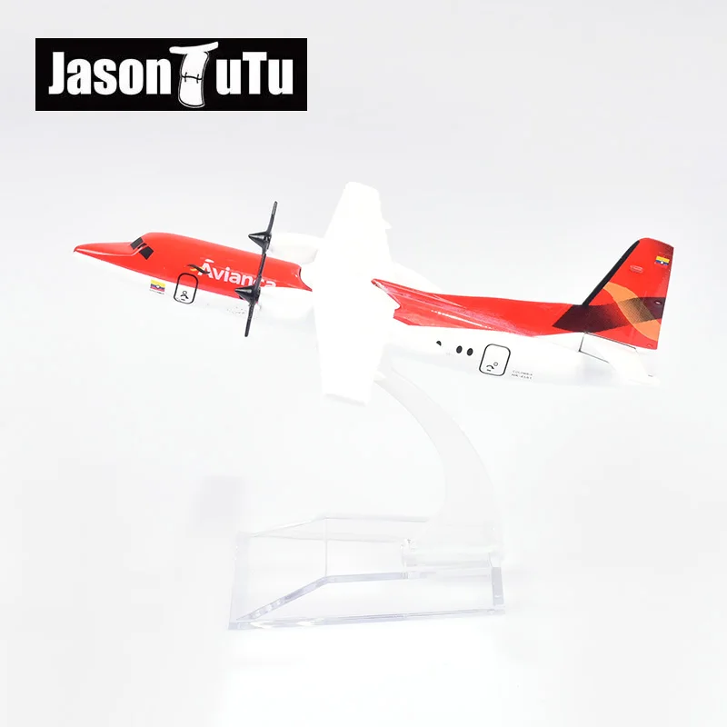 JASON TUTU 16cm FK50 Avianca Airlines modelo de avión Columbia FK 50 avión Diecast Metal 1/400 escala Envío Directo