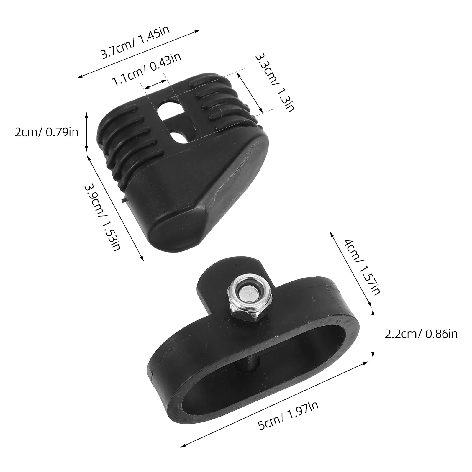 2Set Recliner Assembly Clip Folding Chair Connector Black Heavy Duty Repair Parts Replacement Outdoor Furniture Feet Protector view 5