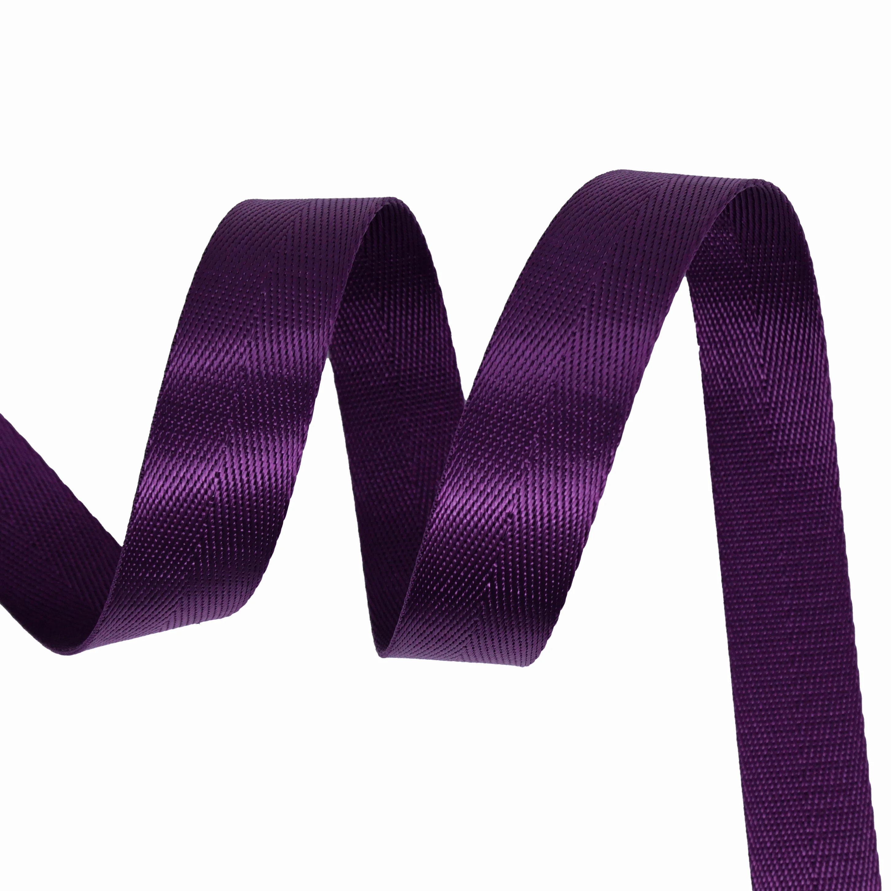 Purple Polyester Ribbon Roll 2.5cm Wide X 5 Yards Long Industrial Craft Packaging Tape for DIY Projects And Gifts