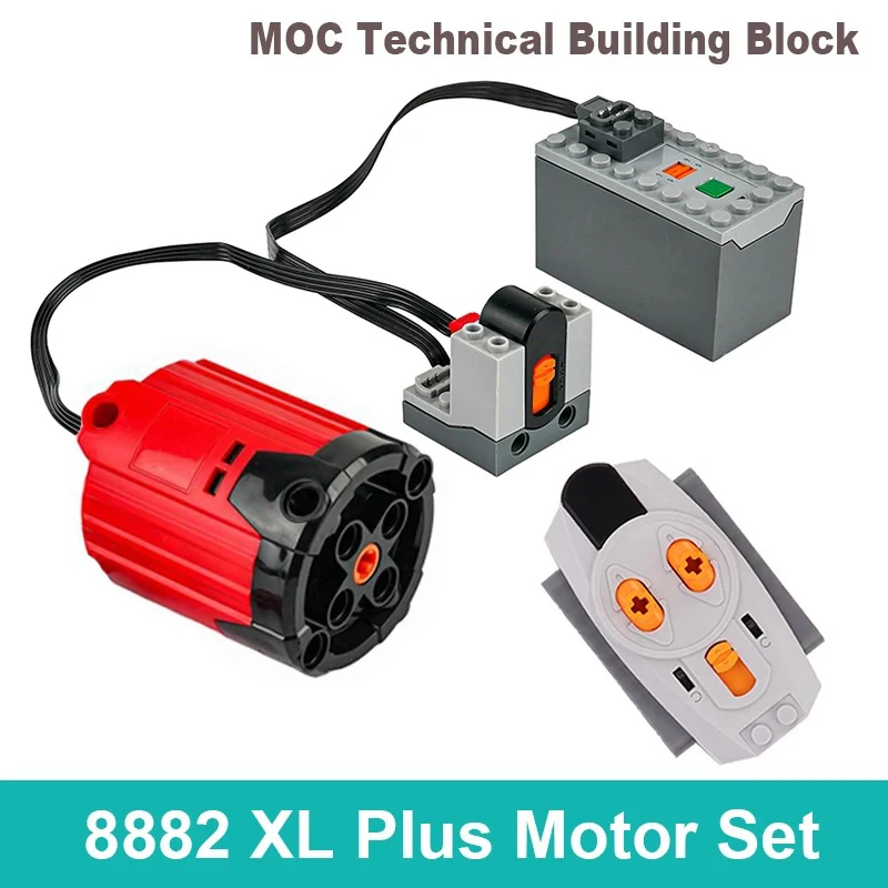 8882 XL Motor Red PLus bloques de construcción piezas de tecnología MOC funciones de energía Motor de potencia para logoeds DIY coche camión Power Up