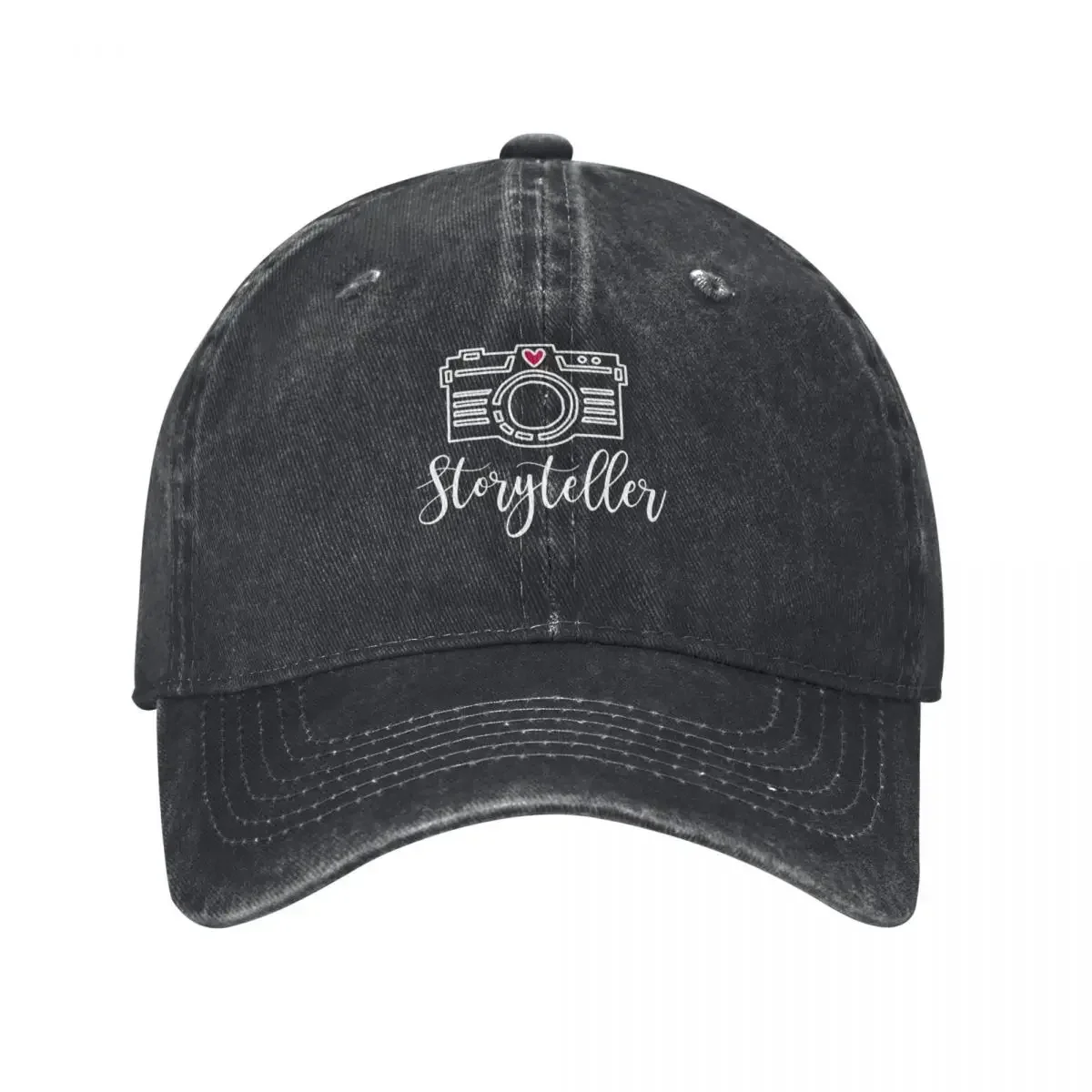 Storyteller Heart Camera Baseball Cap Beach Outing Icon Hip Hop Sports Cap Girl Men's