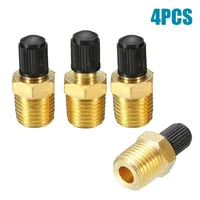 Air Compressor Tank Filling Valve Tank Fill Connector 1/4Pcs 1/4Inch NPT MPT Solid Brass Air Compressor Tank Fill Valve