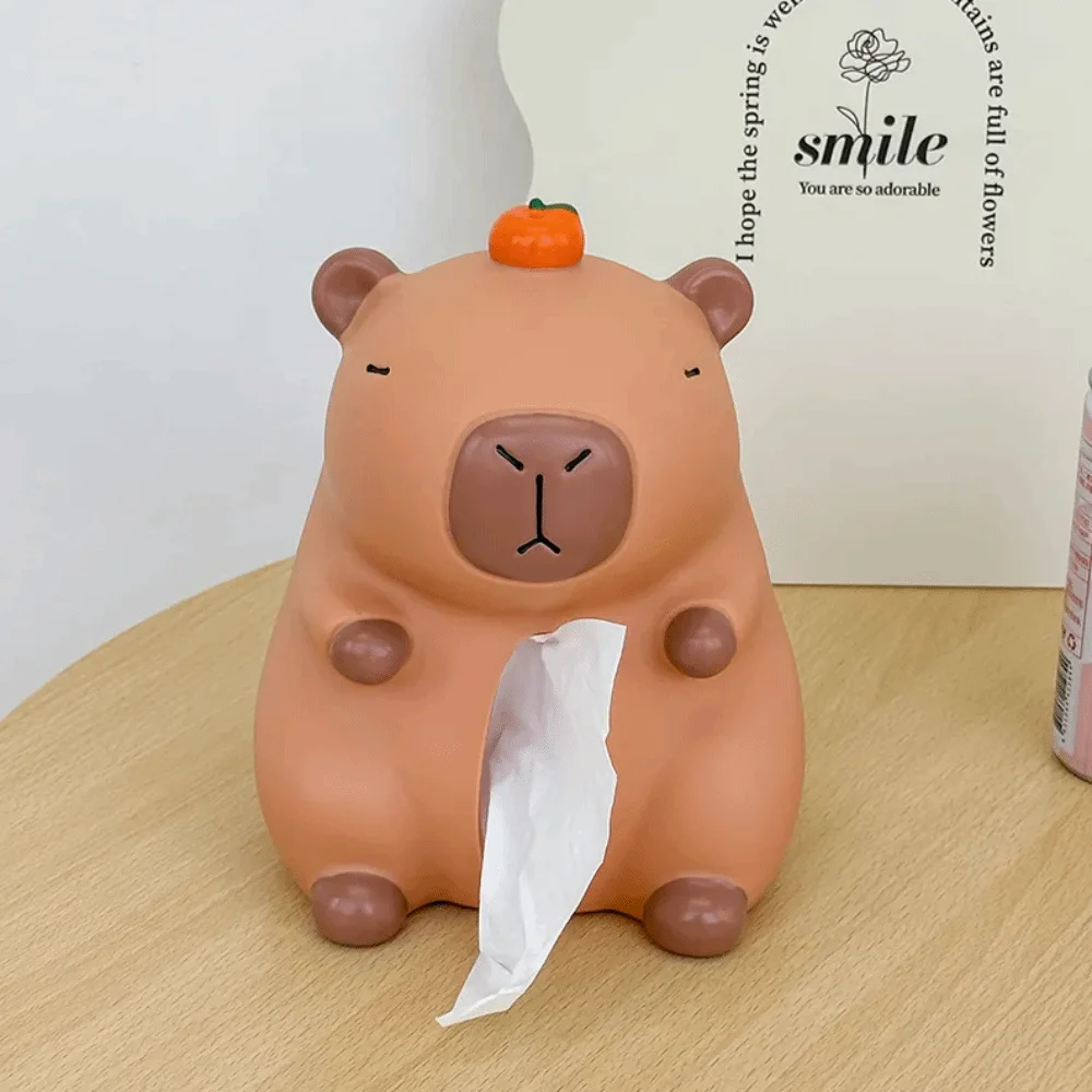 Figuur Model Capybara Tissue Box Pop Speelgoed Collectible Tissue Box Ornament Cartoon Anime Capybara Servethouder Kinderen/Kinderen