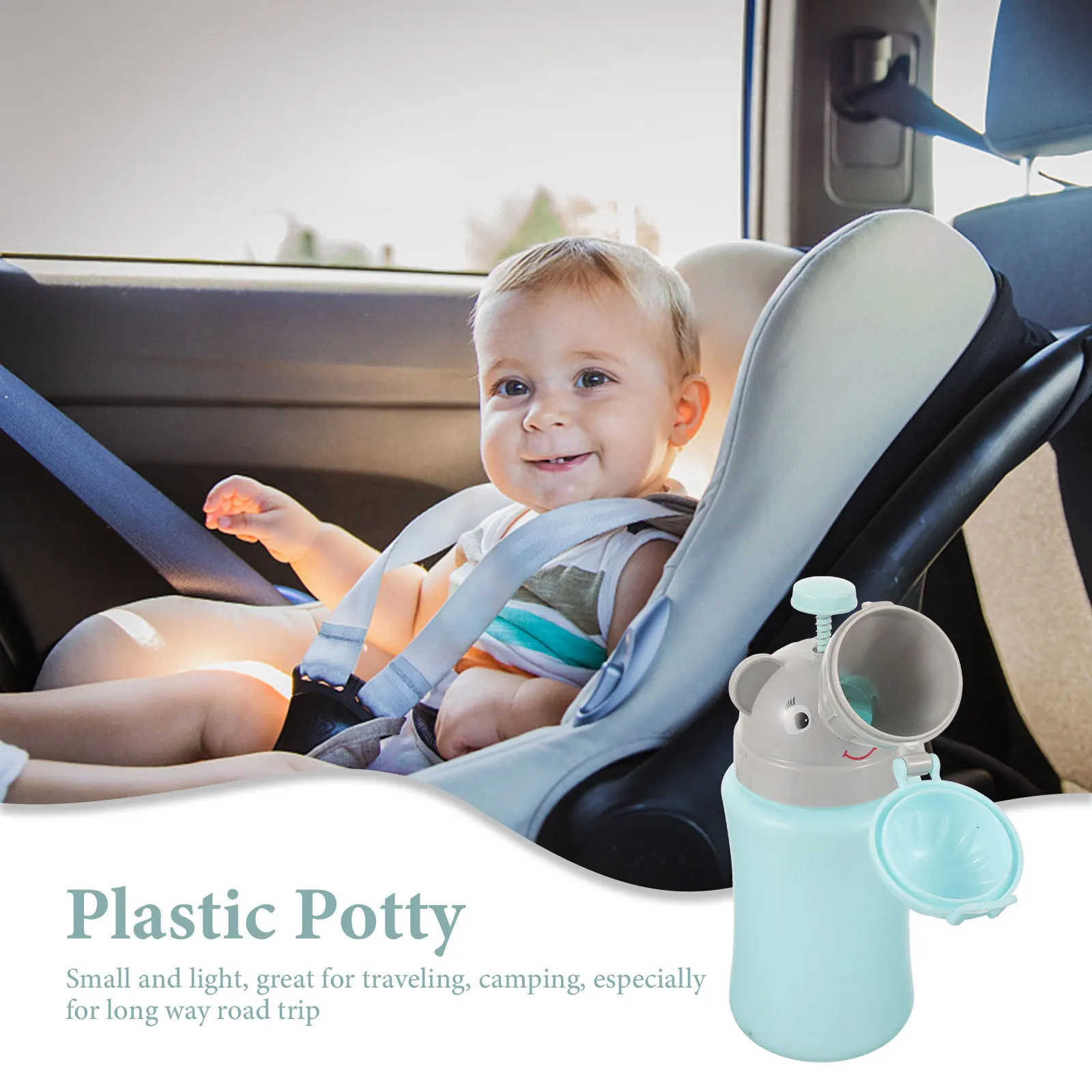 어린이 휴대용 소변기 누수 방지 비상 화장실 플라스틱 소변병 컵 여행 캠핑 소년용 소변 훈련기