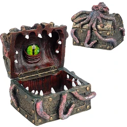 DND Mimic & Octopus Chest Box Medieval Resin Cthulhu Dice Storage Case Perfect for Dungeons and Dragons