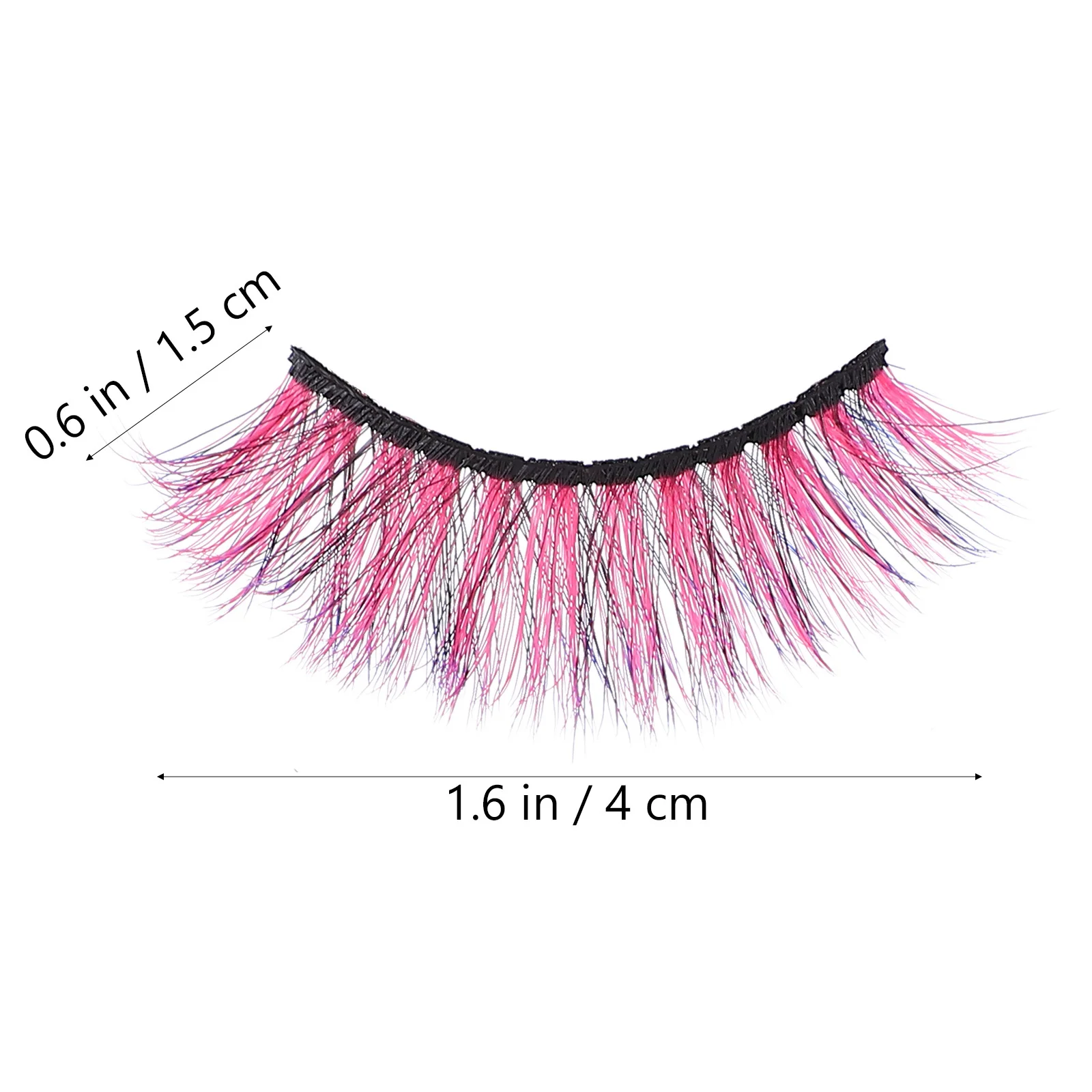 10Pcs Colorful Eyelashes Long Thick False Lashes Natural Look Lightweight for Party Wedding Photography Daily Wear Makeup Lashes