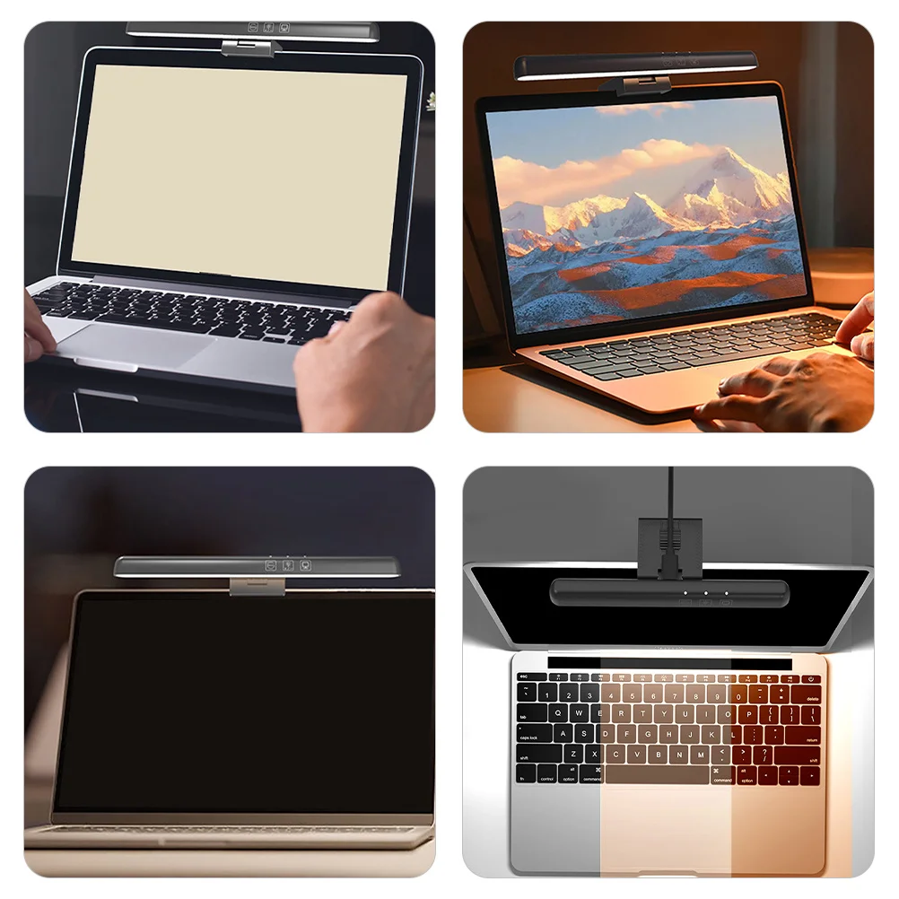 

Led Monitor Light Bar Adjustable Clip Computer Screen Lamp Eye Protection Usb Powered Timer Function Work Light