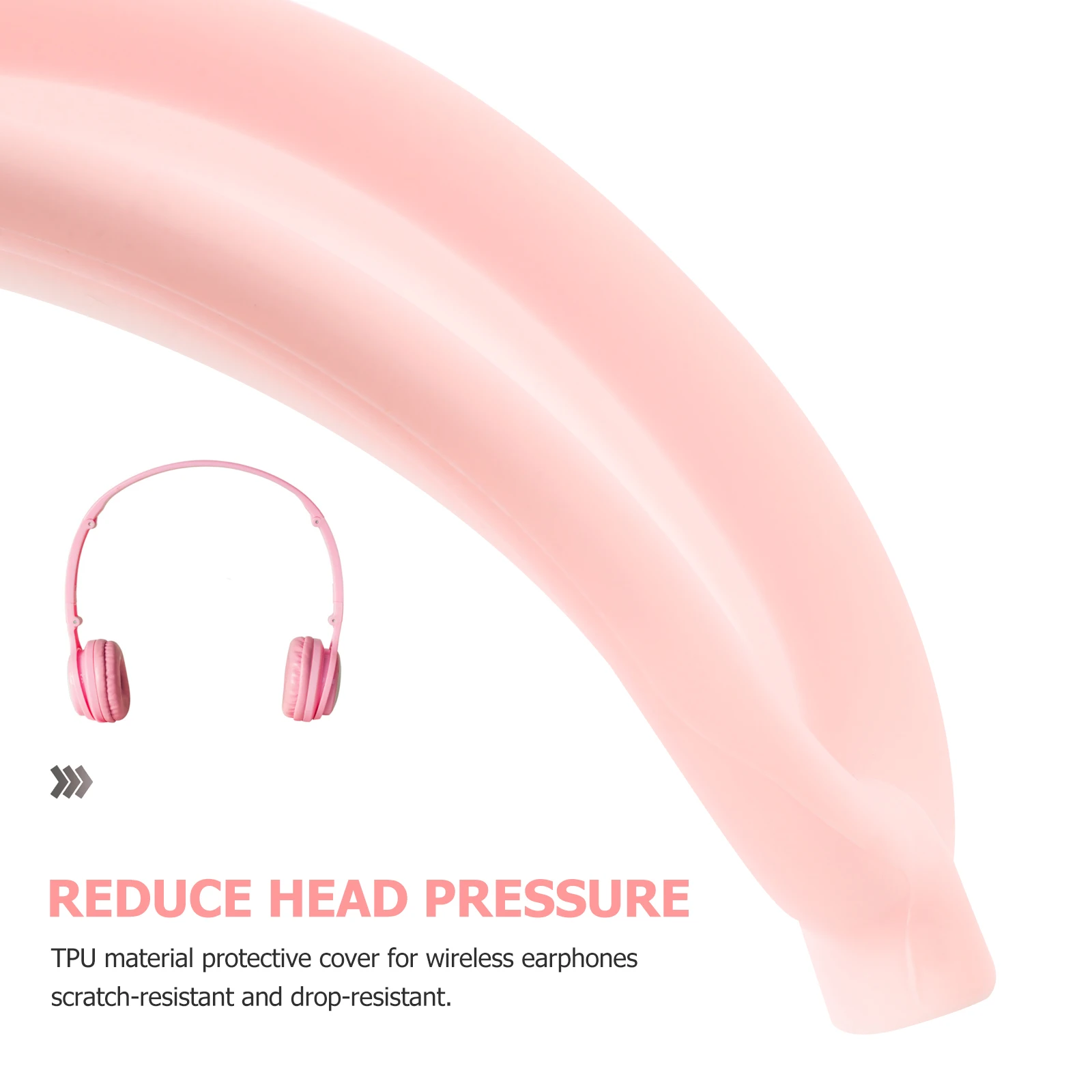 

Earphone Case Silicone Pad Cover Protective Headphone Protector Pink Headphones