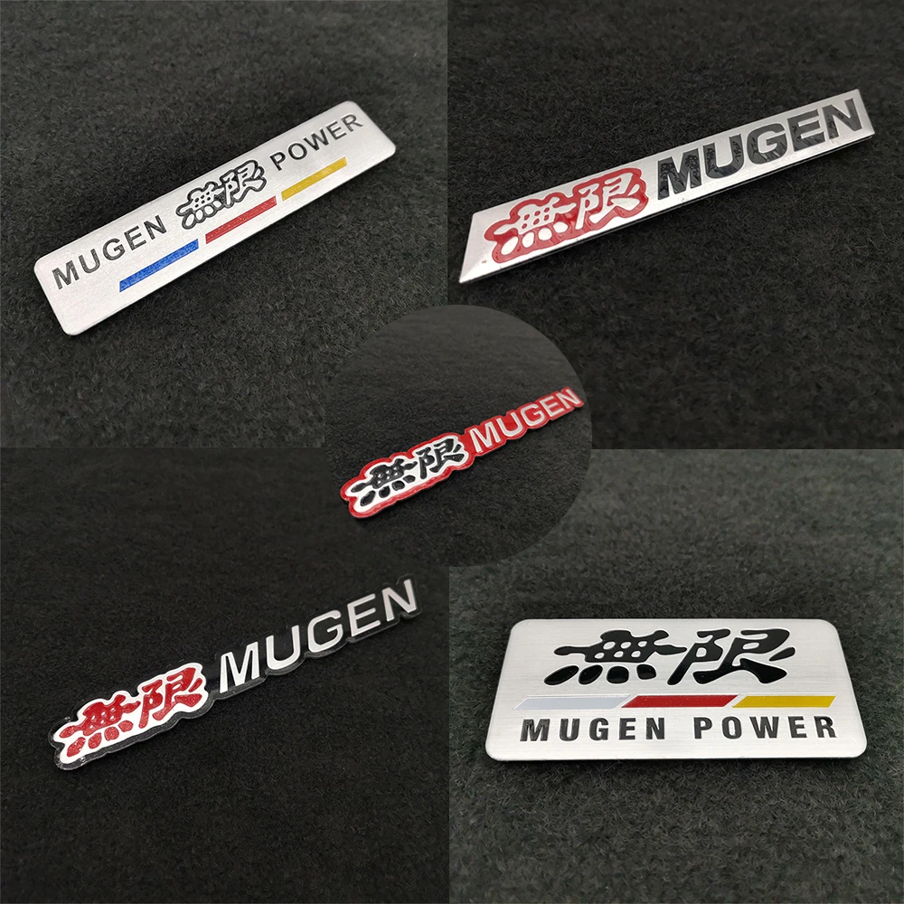 Newest Car Styling 3D Metal Chrome Zinc Alloy Emblem Car Body Badge Sticker Decal Auto Accessory for Honda Mugen Power