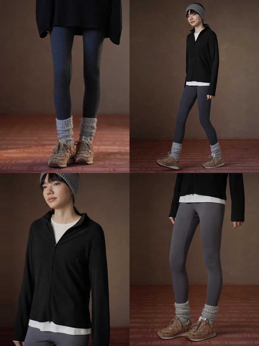 

Ha Chi Miss Комбинация для похудения, повседневная эластичная верхняя одежда для йоги, леггинсы, теплый базовый слой, комплект брюк