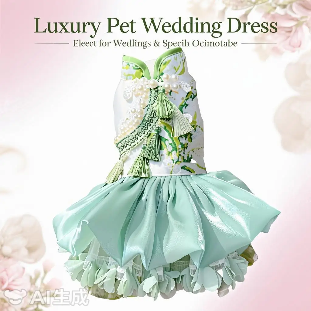 

Elegant Puppy Dog Clothes Tassel Cheongsam Costume for Dog Dresses Apparel Clothes for Pets Dogs Holiday Party Birthday Outfit