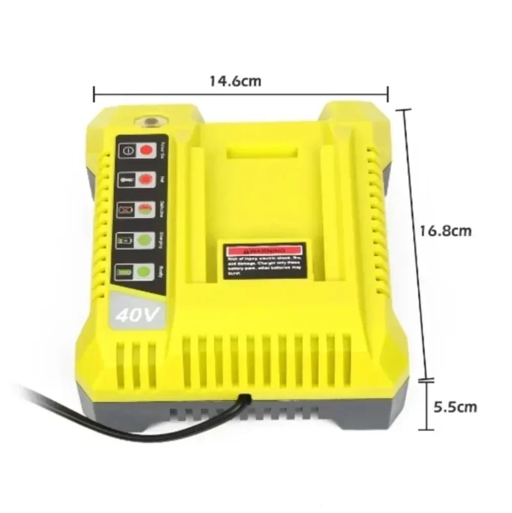 For Ryobi 40V Lithium-ion Battery Charger OP401 OP4050A OP4015 OP4026 OP4030 OP4040 OP4050 OP400A OP403A ZROP401