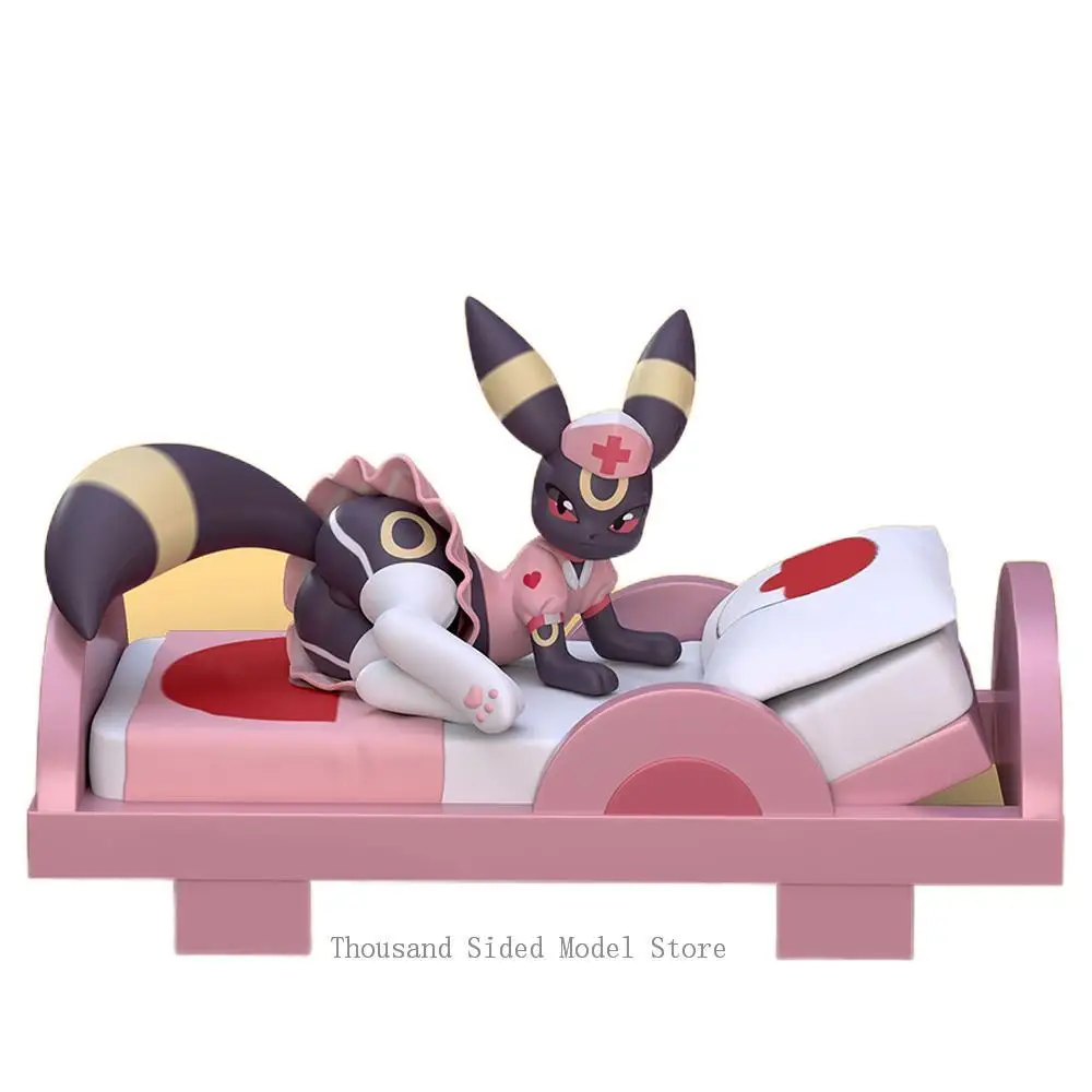 

В наличии милые фигурки аниме Pokemon Kawaii Umbreon, масштаб 1/20, модель игрушки, модель Gk, ПВХ, фигурки покемонов, подарок для украшения стола