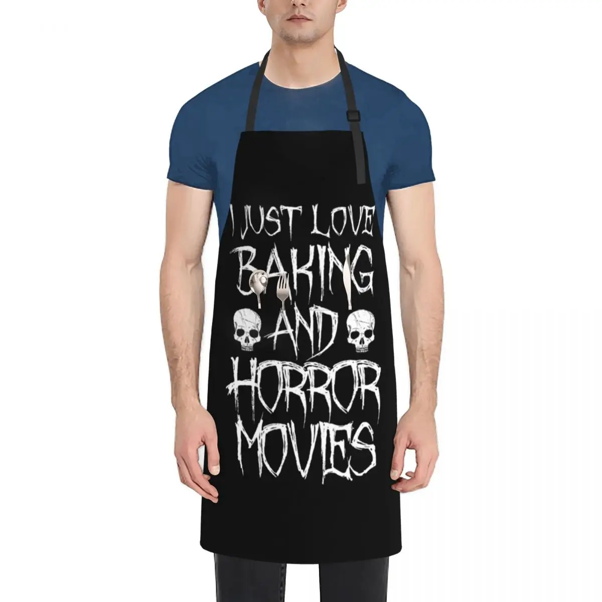 

I Just Love Baking And Horror Movies Apron Women's Dresses Kitchens Accessories Women's Dress Apron