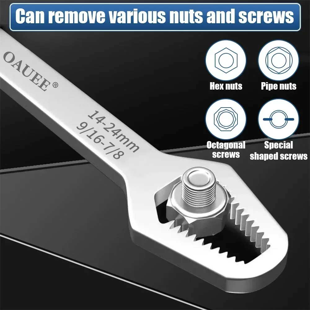 Hand Tool 8-22mm Universal Torx Wrench Car Self Tightening Adjustable Wrench Plate Double End Torx Wrench Cart Automotive Tools