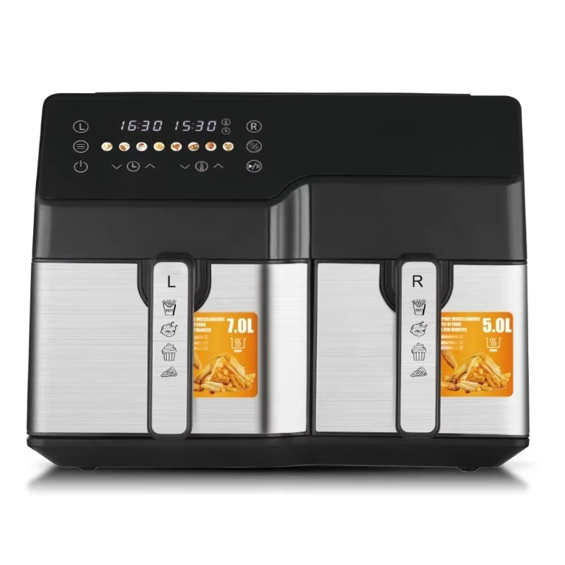 

Multifunctional 6L+4L Air Fryer Healthy Oil Free Dual Baskets Digital Air Fryer Oven Double Pot Electric Smart Air Fryer