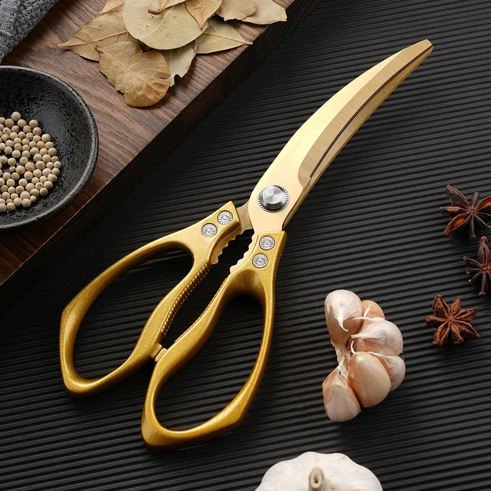 

Multifunctional Barbecue Scissors Lengthened and Thickened Stainless Steel Kitchen Scissors Chicken Steak Scissors Barbecue