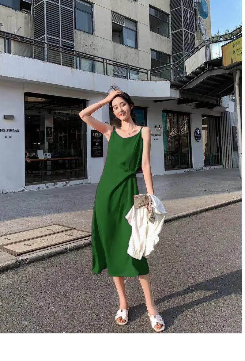 Frau Kleid Midi Sommerkleid Party Abendkleider für Frauen Abschluss ball schulter frei Slip formelle Anlass Kleidung lose Sommer heiß x