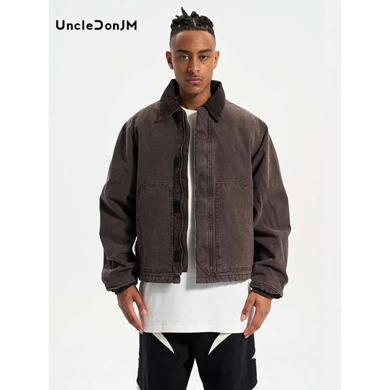 Vintage Shacket Winter Jacket Men Streetwear Retro Jackets for Men Detroit Jacket 3 Colour Pick