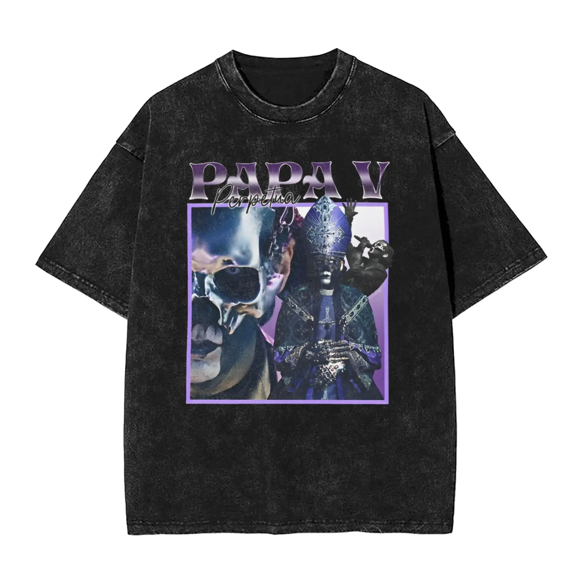 90s Perpetua Ghost  Band T-Shirts for Men  Fun Pure Cotton Tee Shirt Crew Neck Short Sleeve T Shirts Summer Tops