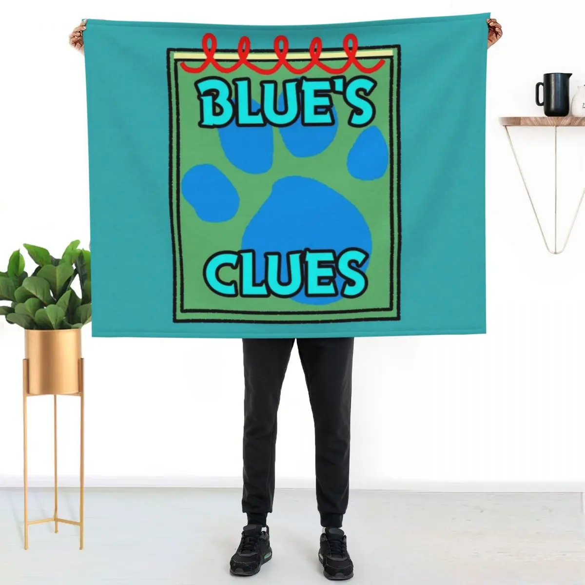 Blue's Clues Handy Dandy Notebook Throw Blanket Vintage Thin Baby Heavy Extra Large Throw Moving Blankets