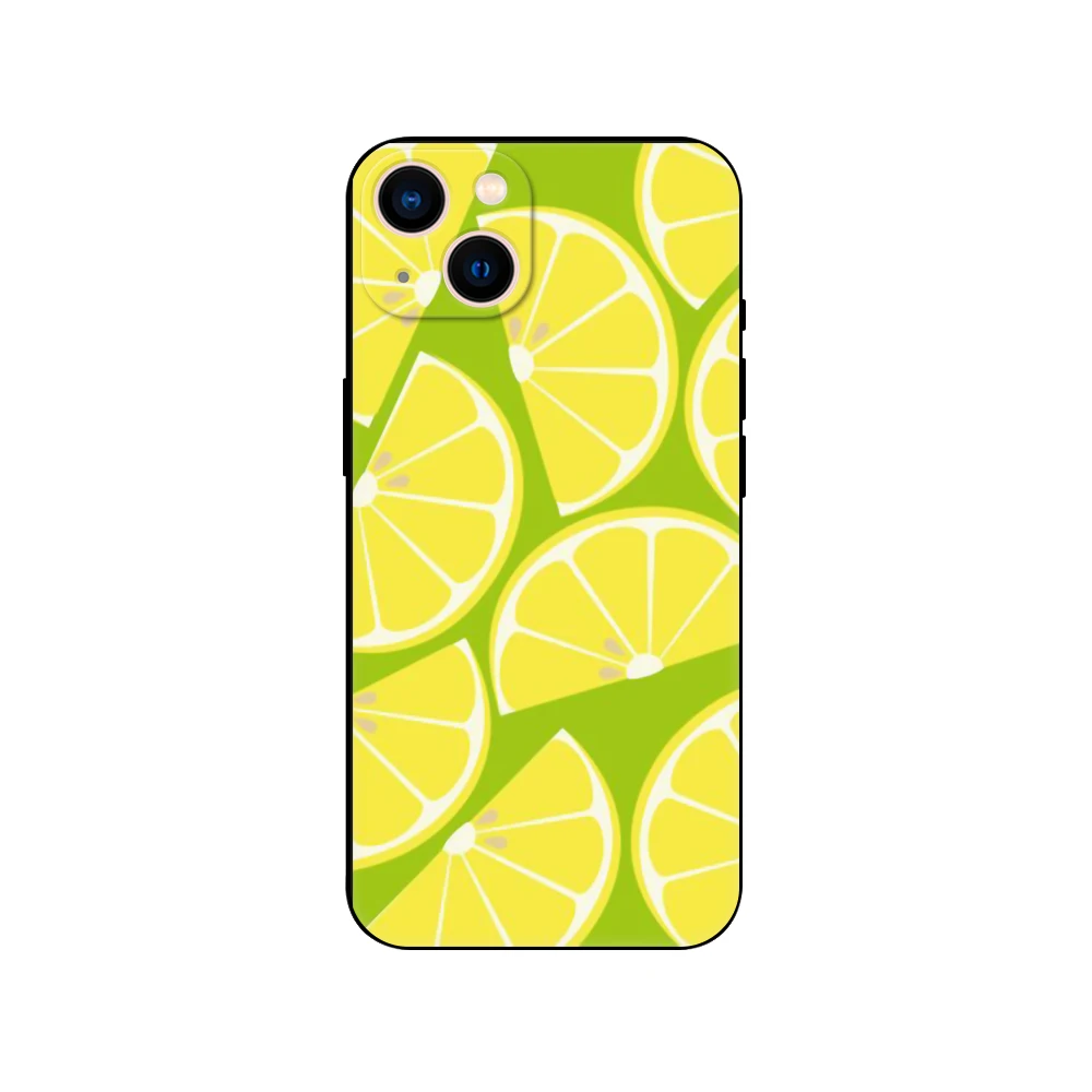 Summer Fruit Lemon ，phone case for iphone，14 5s 2020se 6 6s 7 8 plus x 10 XR XS 11 12 13 mini pro MAX black soft tpu back cover