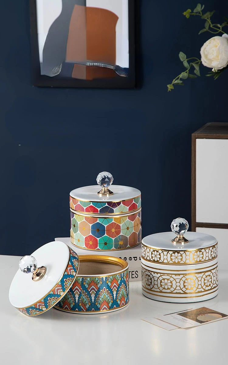 Rangement De Farine Vintage Avec Poche Murale En Céramique Pot Décoratif Pour Contenant De Fluor Boîte De Rangement Avec Couvercle En Bois Boîte à Sel Antique - France