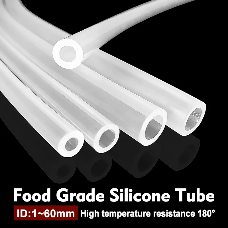 

1Meter Silicone Tube ID 13mm x OD 15mm Food Grade Flexible Drink Plomberie Pipe Temperature Resistance Nontoxic Transparent Tube