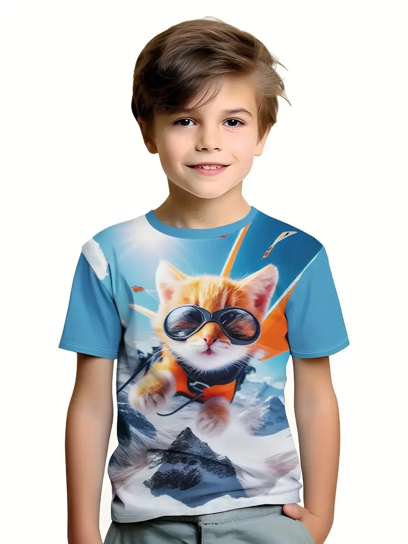 

Boy Clothes Short Sleeve Tees Boys Clothes 3d Print Children's Clothing Fashion Graphic T Shirts Casual Baby T-Shirts