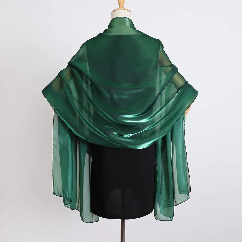 Southeast Asian Headscarf Shawls Yarn Shiny Satin-like Silky Scarf High-end Elegant Women's Scarves One Size