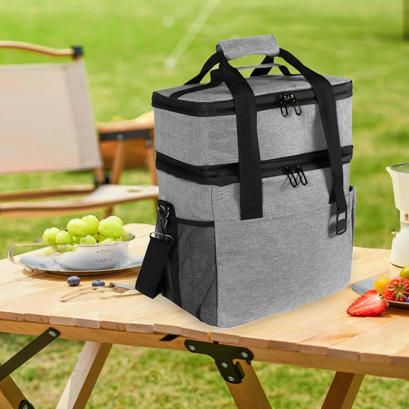 15L Insulated Bag Leakproof Multifunction Lunch Cooling Bag Sturdy Lunch Bag for