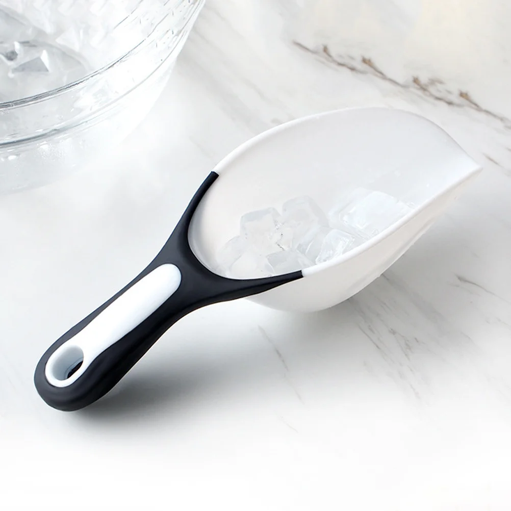 

2pcs Reusable Plastic Scoop Kitchen Food Scoops For Ice Cubes Flour Beans Grains French Fries Pet Food Dry Items Serving Tool