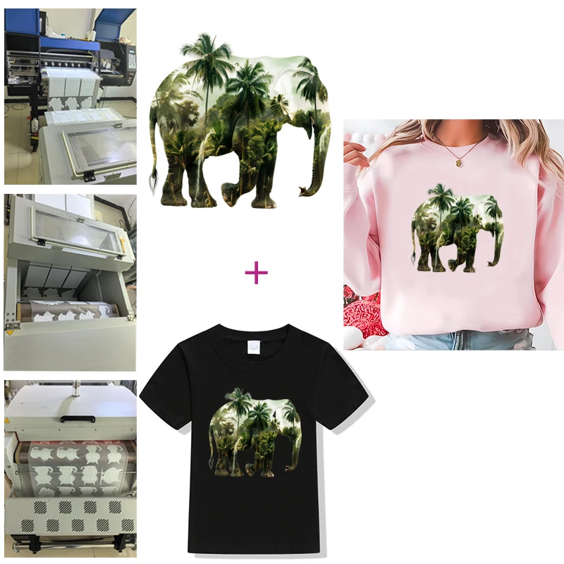 Forest Animal Iron On Patches For Clothes Heat-Adhesive Stickers New Design Diy Accessory Print On T-Shirt Hat Thermal Patches