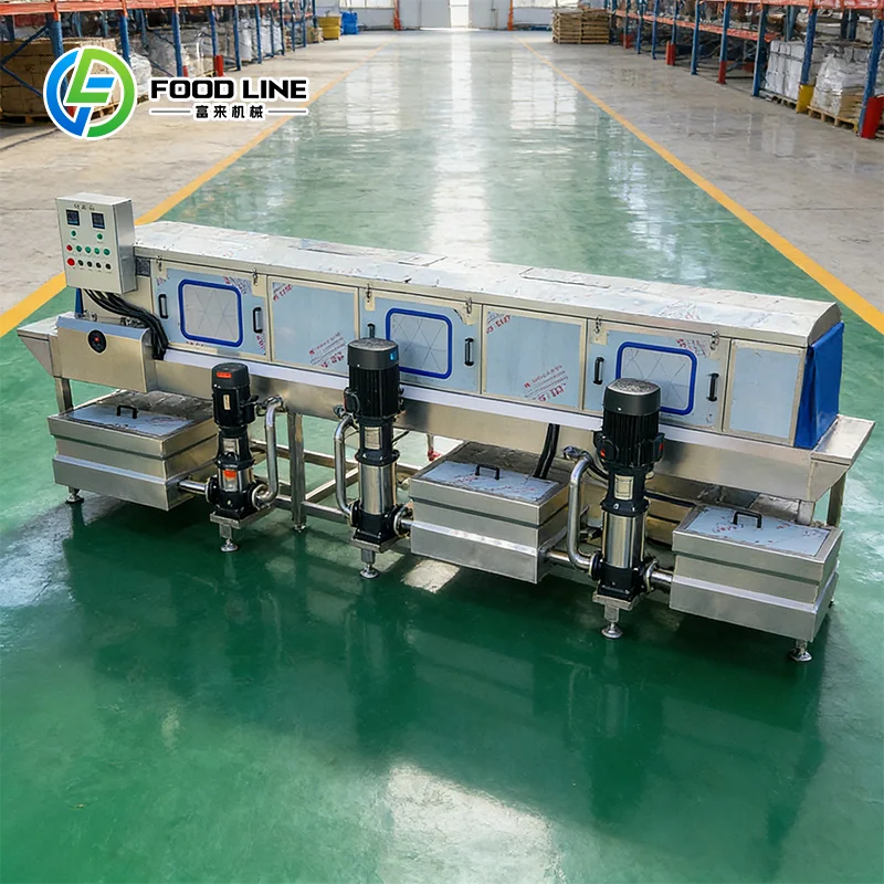 Industrial Tunnel-Type Crate Washer Machine Stainless Steel Food Grade Tray Basket Cleaning Equipment FL Customized